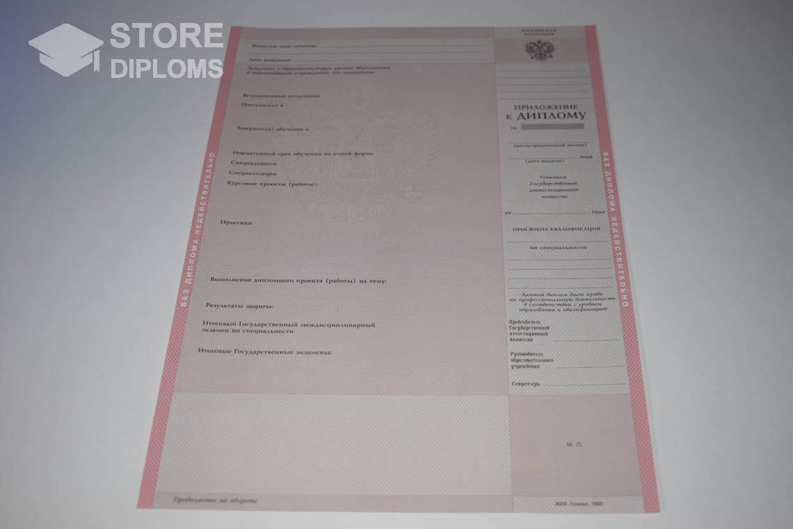 Приложение к Диплому Техникума с Отличием в период c 2003 по 2007 год - Братск
